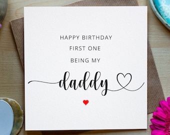 First Birthday As Dad Card, Birthday Card from Baby, 1st Birthday As Daddy Card, Daddy First Birthday Card.