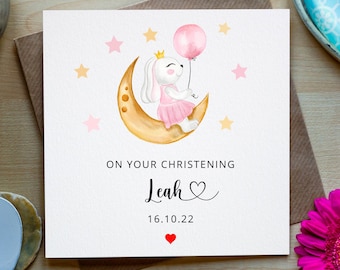 Cute Christening Card For Daughter, Granddaughter Christening Day Card, Christening Day Card For Niece, Christening Day Card, Irish Baptism