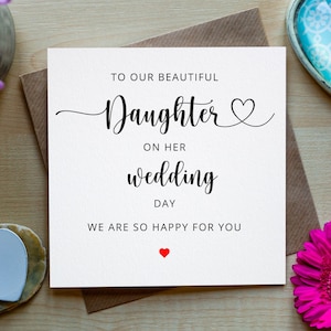 Para nossa filha no dia do seu casamento, cartão de dia do casamento da filha, cartão de casamento irlandês, dia do casamento, para minha filha no dia do casamento dela