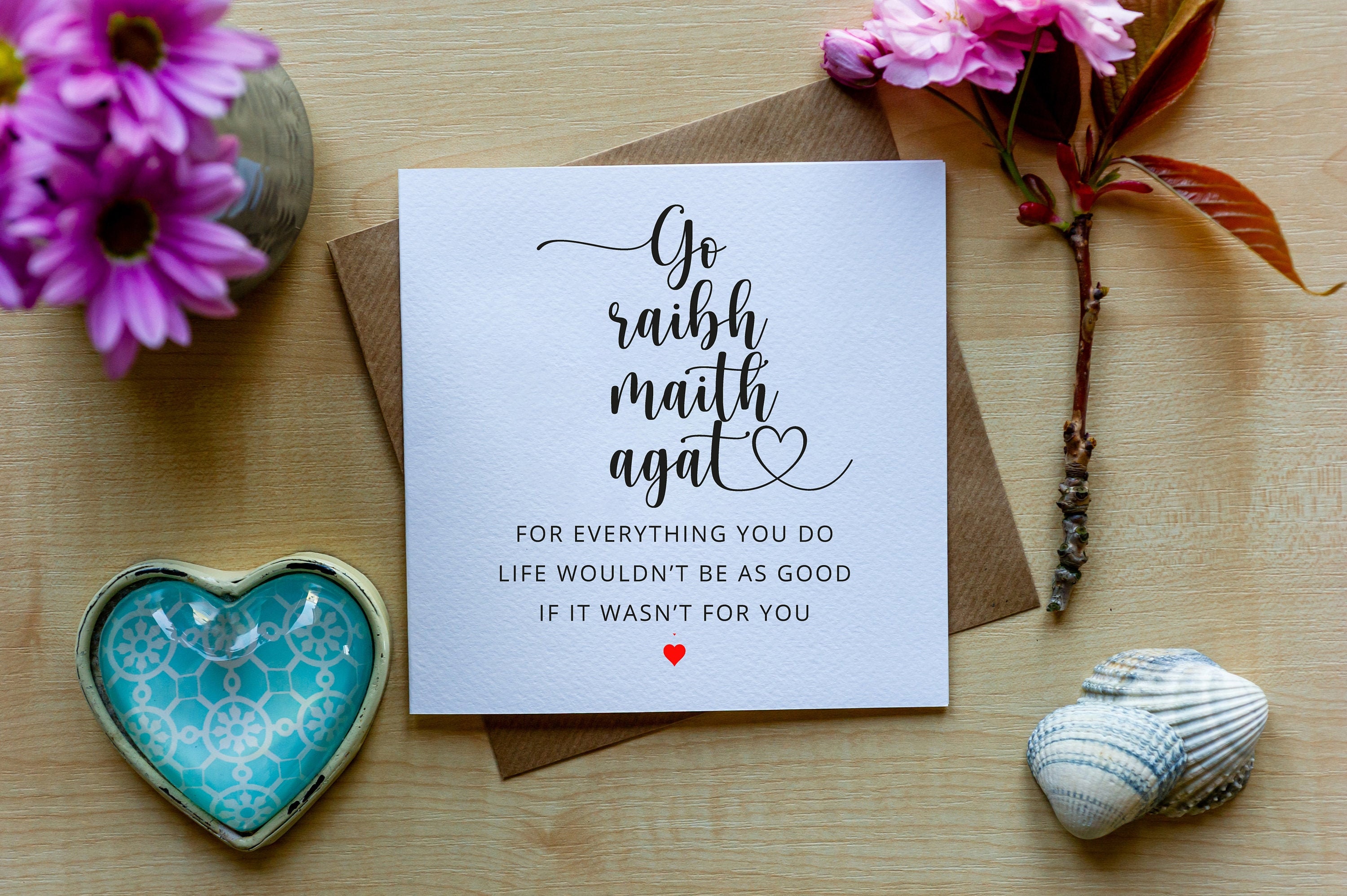 Go raibh maith agat thank you greeting card Irish language Etsy
