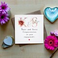 Personalised Engagement Card, Newly Engaged Couple Greeting Card, Congratulations Engagement Card, Initials Engagement Card product logo