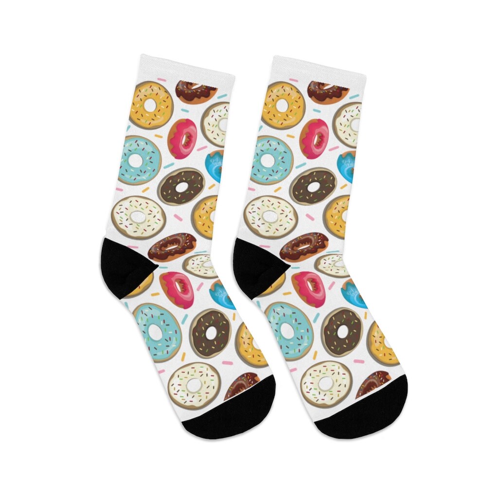 Donut Socks One Size Fits Most FREE shipping in US Etsy