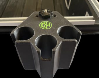 Ice Fishing Rod Holder (3 Rod) | Track Mount Sled System | Topside or Underslung | Darkhorse Trident™