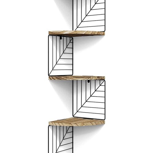 Corner Shelf Wall Mount of 5 Tier Rustic Wood Floating Shelves Etsy