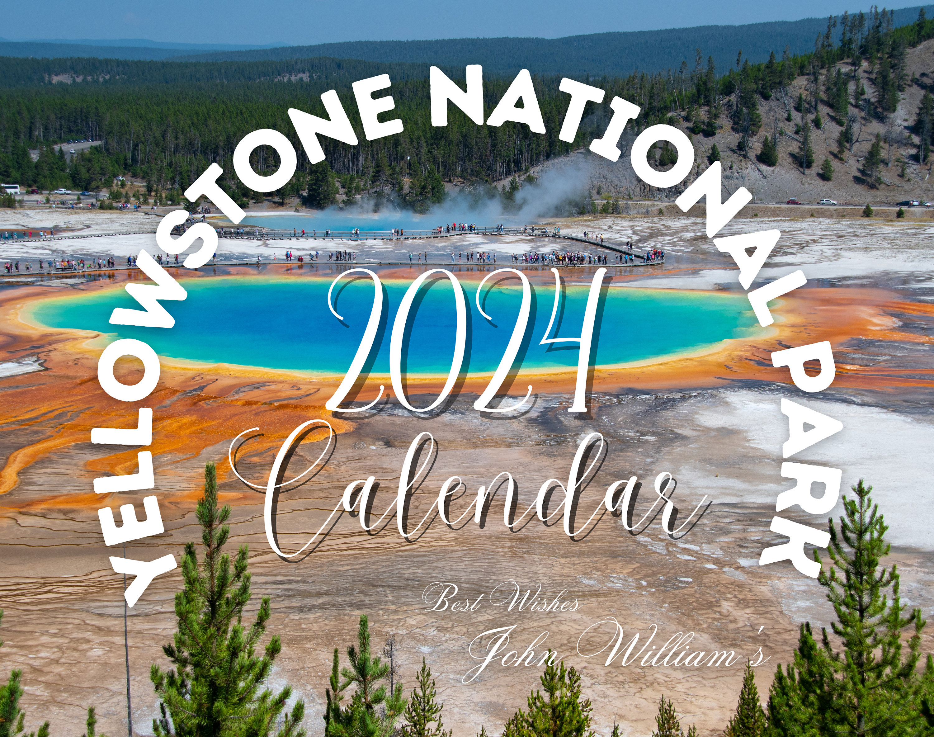 2024 Calendar Yellowstone National Park Print 10.8x8.4 Size
