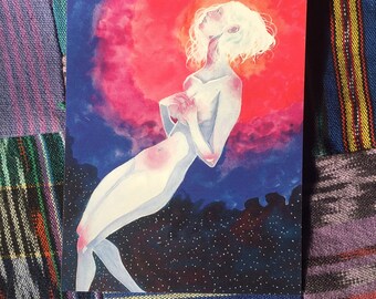 Postcard — Aurora Watercolor Illustration