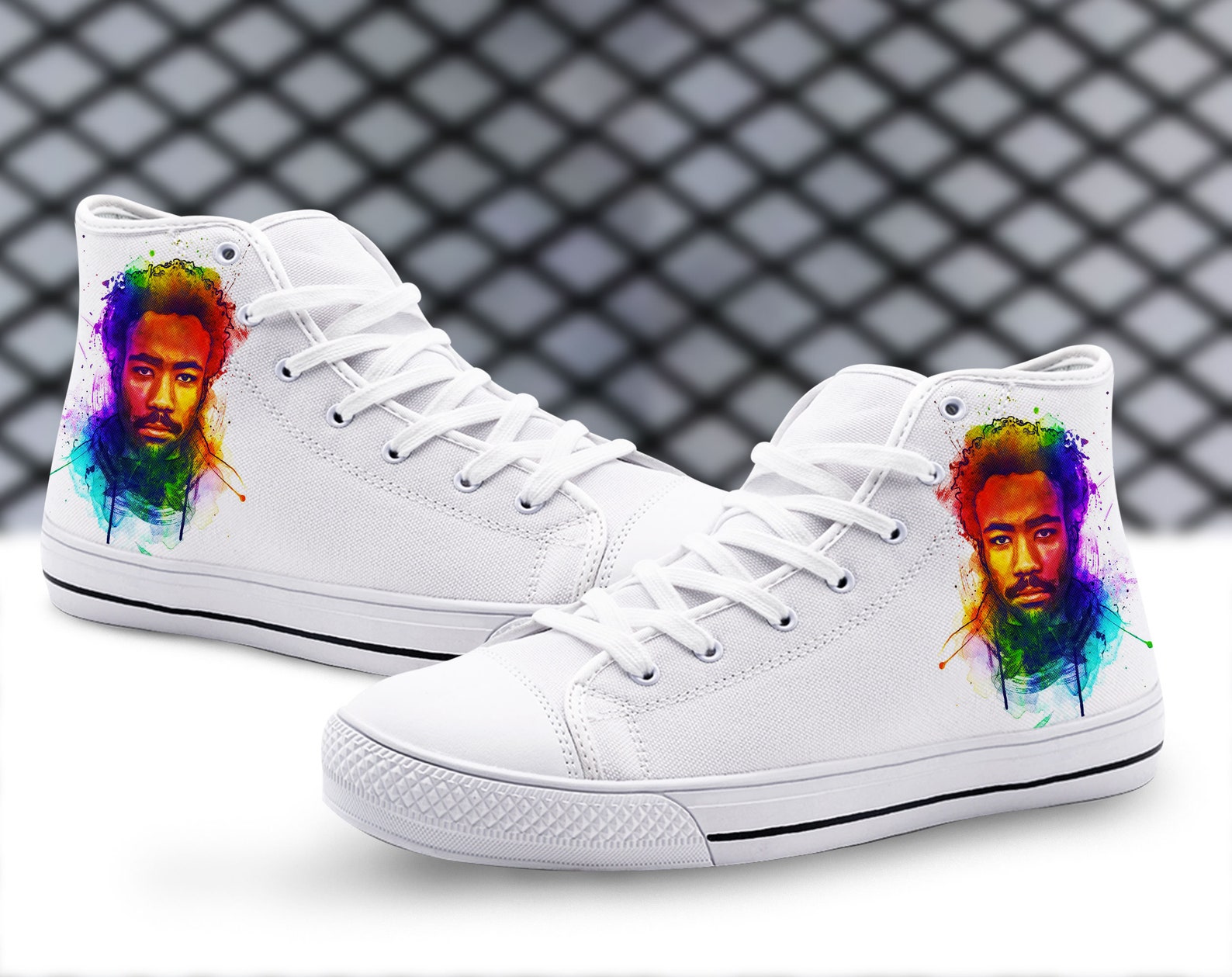 Childish Gambino Hi Top Donald Shoes Glover Custom Shoes Childish Gambino Hi Top Donald Shoes Glover Custom Shoes