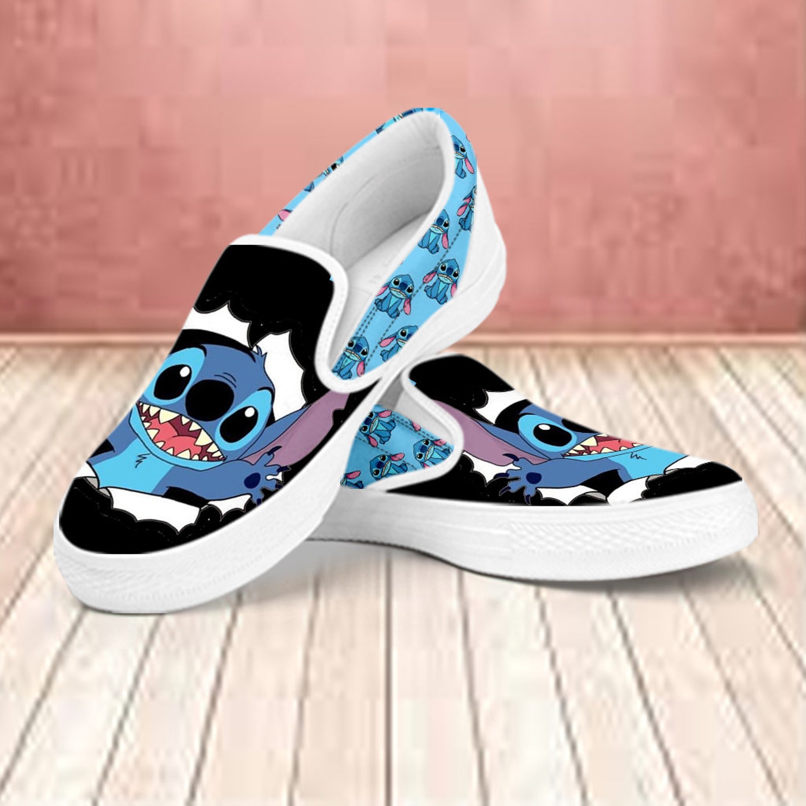 Stitch Custom Slip Ons Custom Lilo And Stitch Shoes Lilo | Etsy
