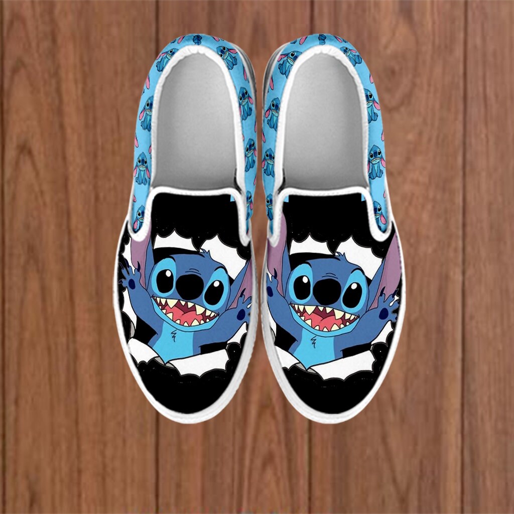 Stitch Custom Slip Ons Custom Lilo And Stitch Shoes Lilo | Etsy