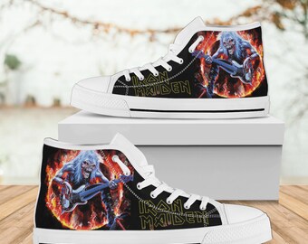 Iron Maiden Converse | Etsy Iron Maiden Converse | Etsy