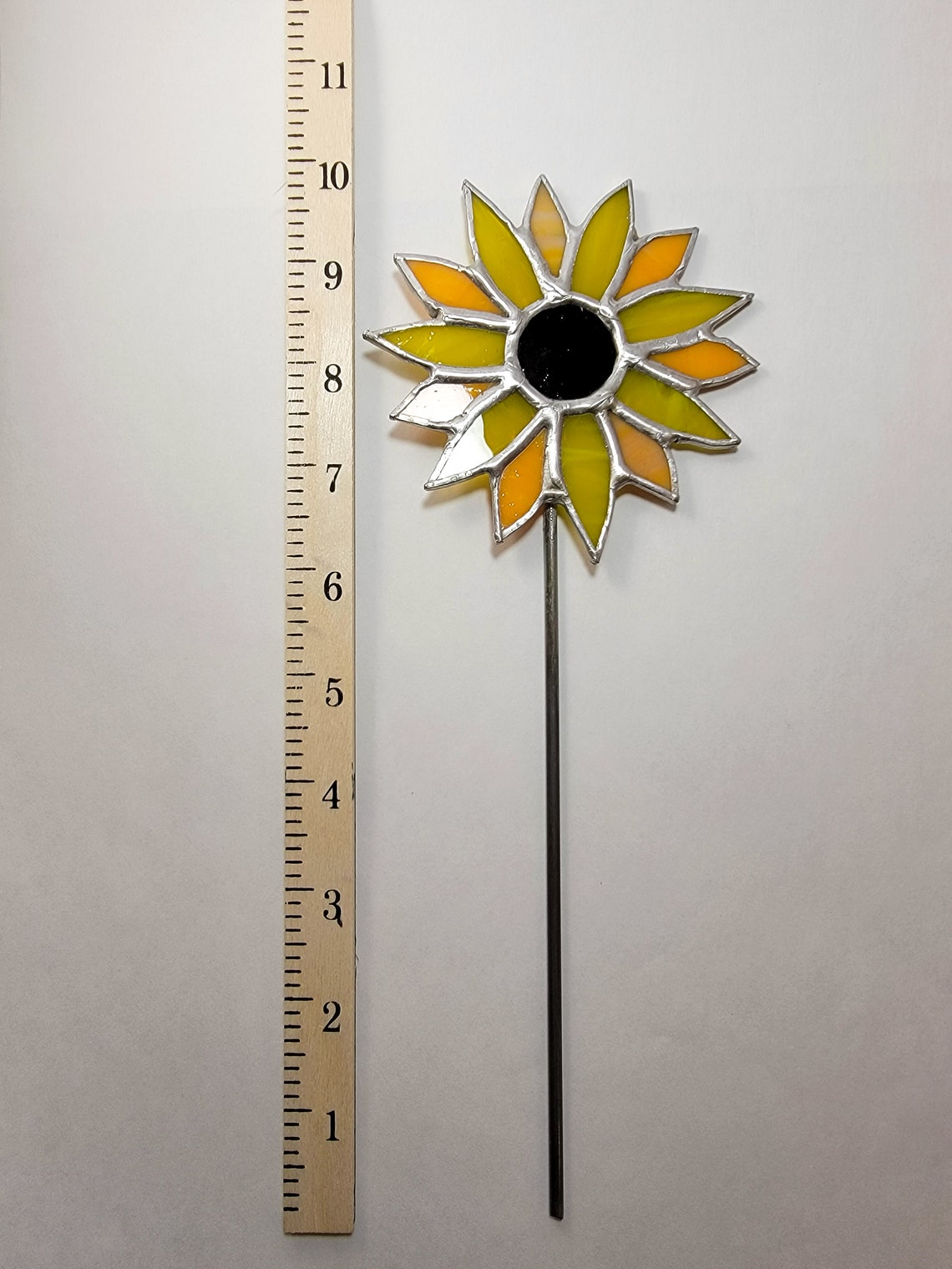 Stained Glass Sunflower Garden Plant Stakes Etsy