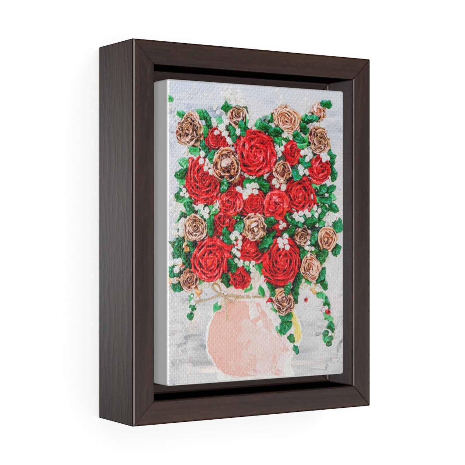 5x7 Rose Gold/Art/Vertical Framed Premium Gallery Wrap Canvas Etsy