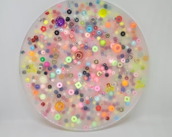 XL Circle Picky Pad - 5.25” - Fidget Toy - Multi Color - ADHD - Skin Picking - Anxiety Relief - Silicone Picky Pad