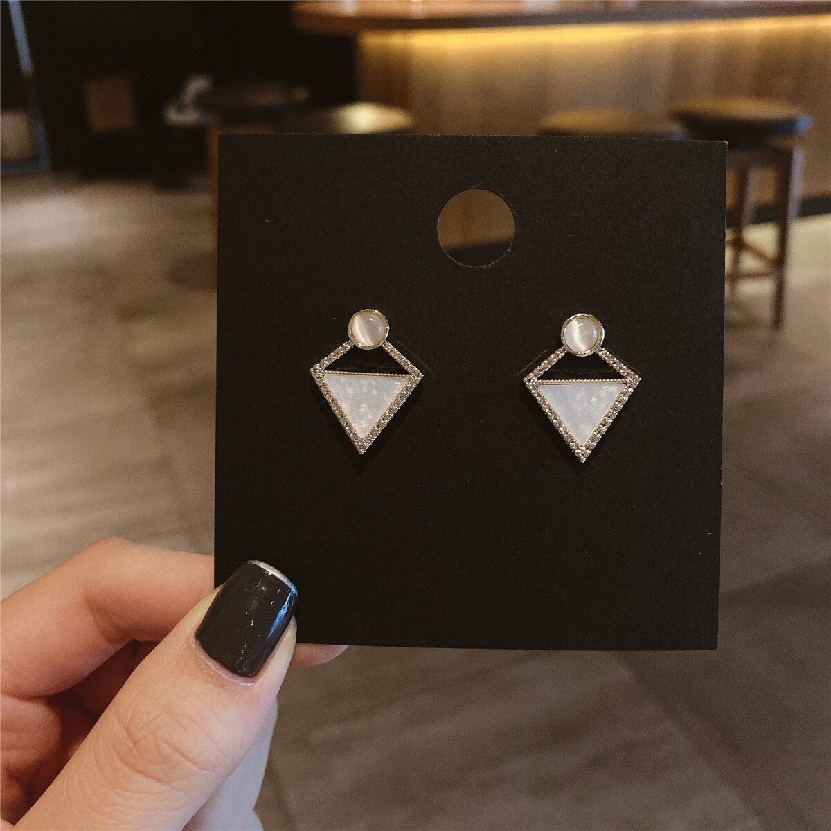 【studioHAE】韓国 シンプル◆Bowl earring オーダーメイド Korean Style Shining Diamond Earring - Etsy
