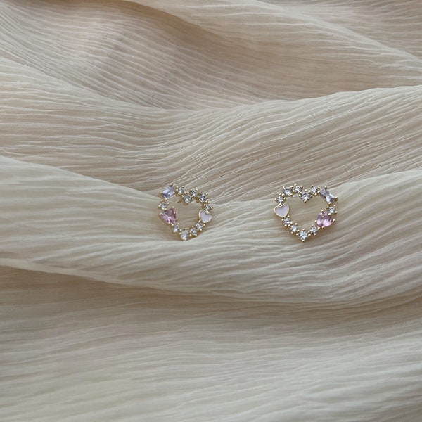 Korean Style Gorgeous and Gentle Heart-shaped Earring