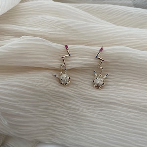 Korean Style Shining Pikachu Drop Earring