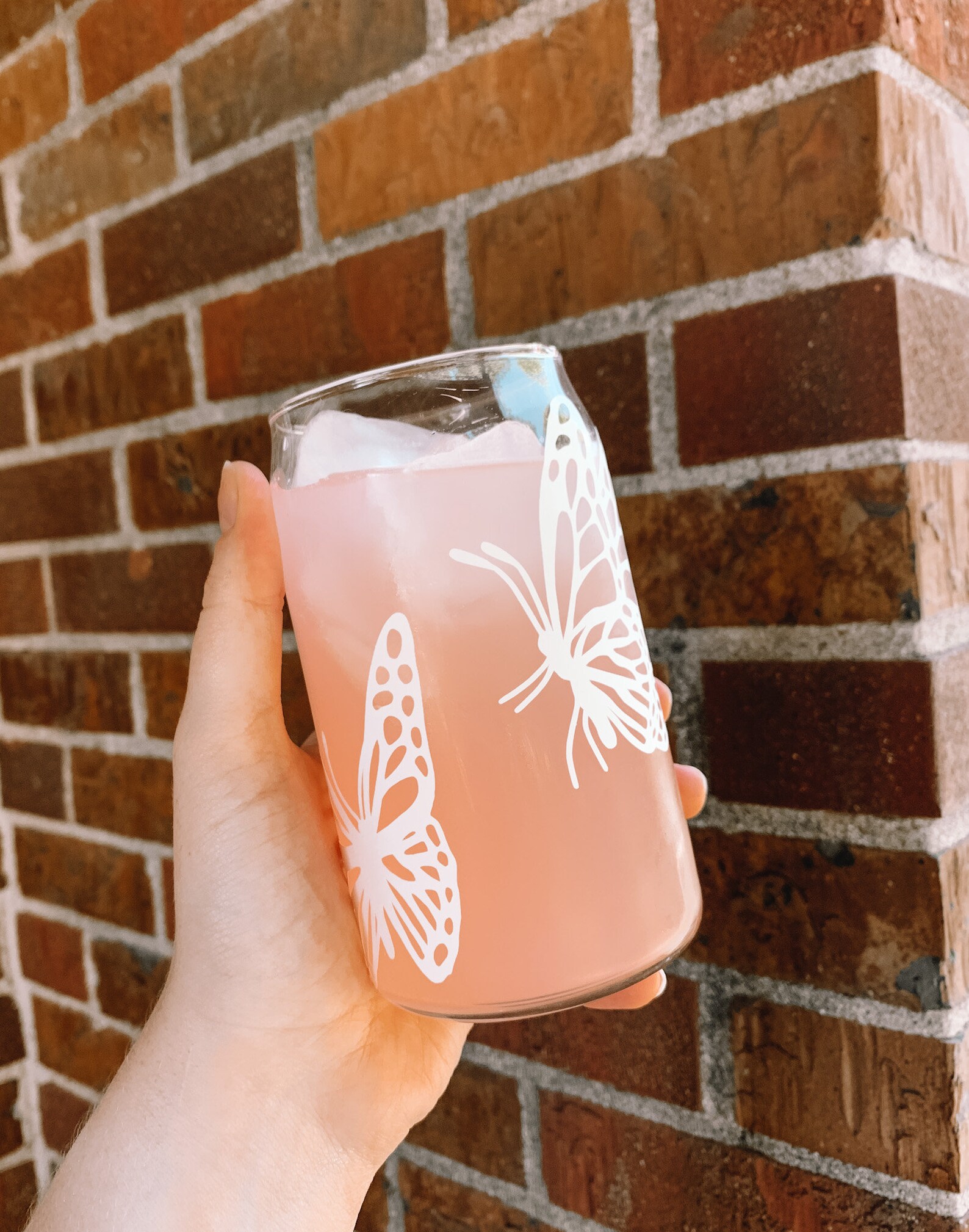 Butterfly Glass Cup Etsy