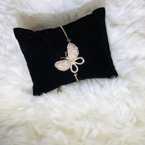 Pulsera ajustable de mariposa Dainty
