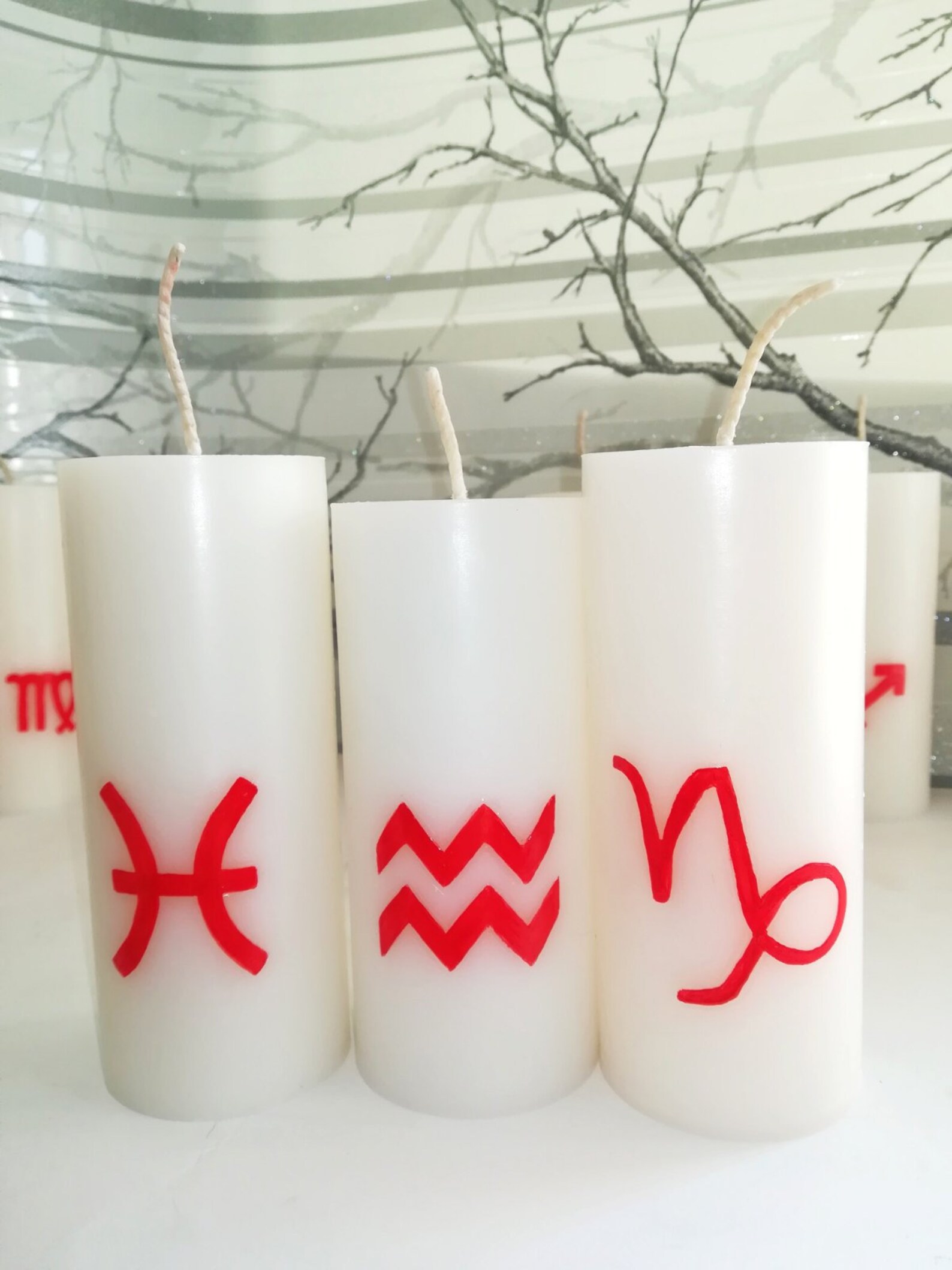 Zodiac Candles Name candles Birthday Candles Birthday Gift Etsy