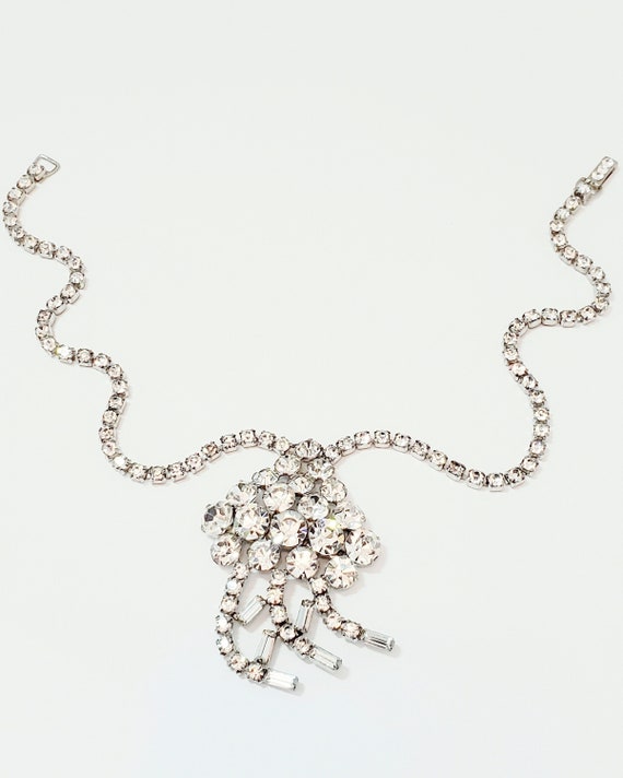 Vintage Garne Signed Rhinestone Choker Necklace S… - image 1