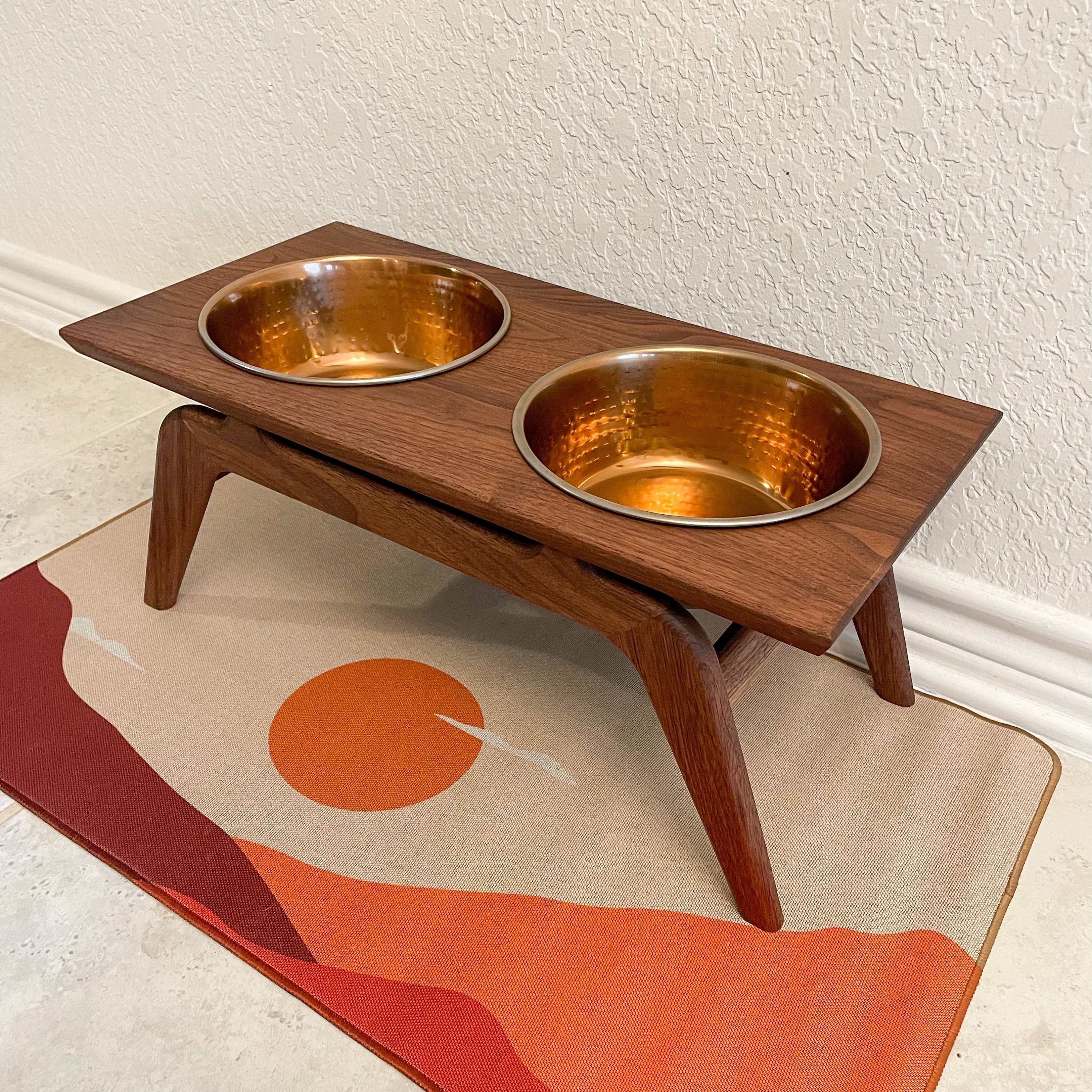 Pet Bowl Stand By Mr Dog - Walnut