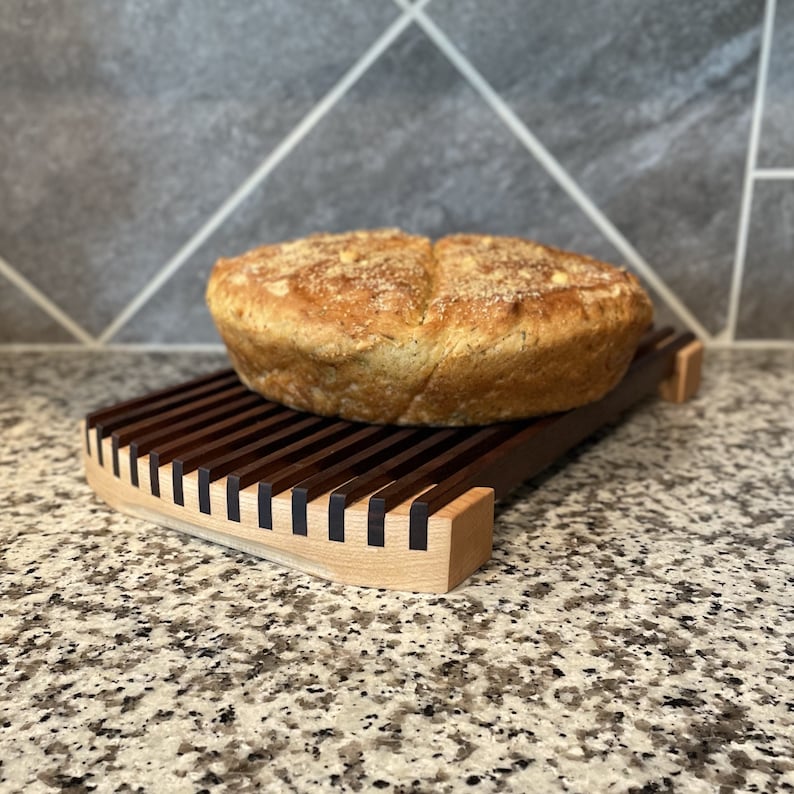 Maple and Walnut Cooling Rack Trivet in a Mid Century Modern Etsy