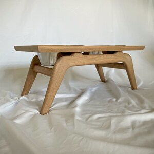 Oak dog bowl stand hotsell