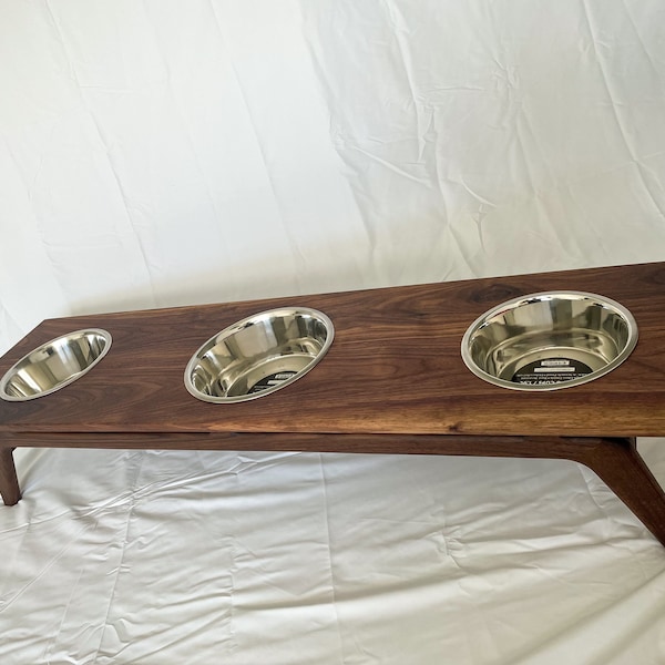Dog Bowl Stand With Storage Etsy