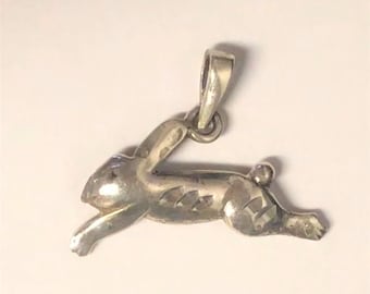 Sterling Silver Rabbit Pendant Charm CH119 - SALE 20% Off