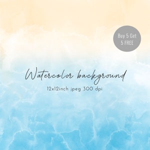 Ocean Watercolor Texture Background: Beach Scrapbook (Digital Download)