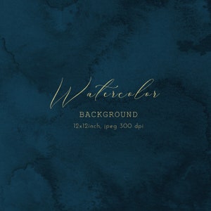 Blauwe Aquarel Achtergrond Clipart Abstracte Achtergrond Aquarel Textuur Donkerblauw Digitaal Papier Aquarel Website Achtergrond Wall Art