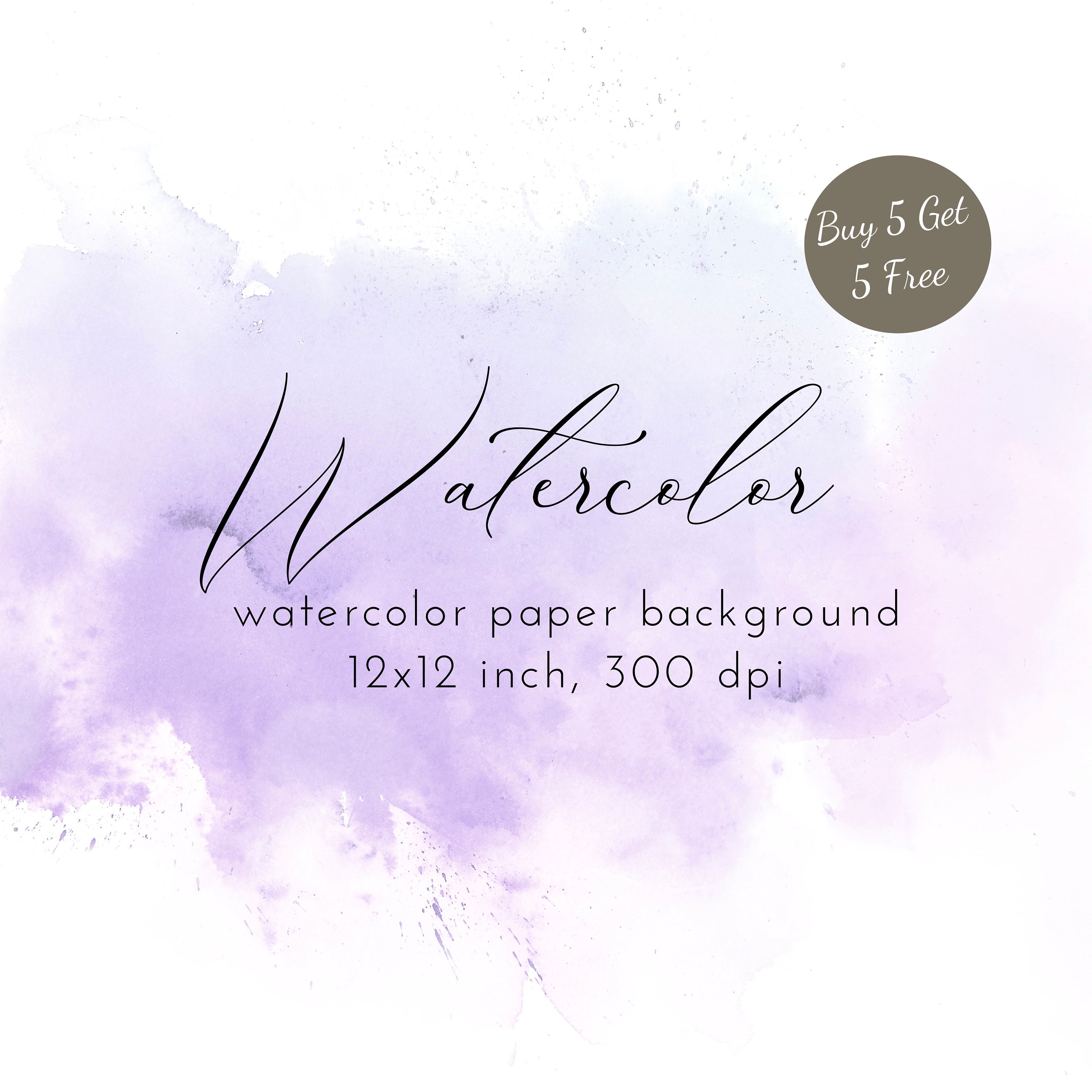 Purple Watercolor Background: Abstract Texture Digital Paper (12x12 inch)