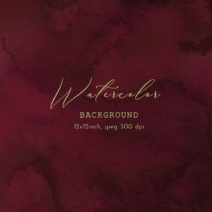 Bourgondische aquarelachtergronden, Elegante texturen Donkerrode achtergrond Bruiloft Uitnodiging achtergrond digitaal plakboekpapier
