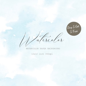 Blu Acquerello sfondo Clipart Astratto Acquerello Texture Blush Carta digitale Acquerello Sfondo Wall Art Scrapbook