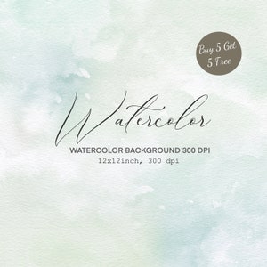 Green Watercolor Texture Background: Abstract Digital Paper (12x12 inch, JPEG) (Digital Download)