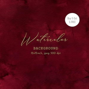 Sfondi acquerello bordeaux, trame eleganti carta clipart rossa JPEG clip art file, download digitale