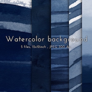 Texture acquerello blu navy; Carta acquerello blu navy scuro; Carta scrapbook digitale; Carta acquerello blu navy e sfondi di invito