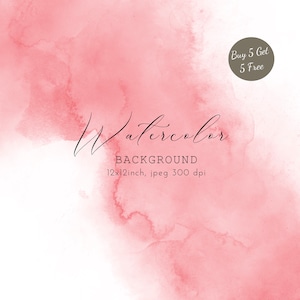 Coral Watercolor Texture Background: Blush Digital Paper (12x12 inch JPEG)