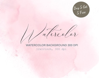 Pink Watercolor Background: 12x12 Digital Paper (JPEG, 300dpi)