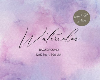 Violet Blue Pink Watercolor Texture Background (Digital Download)