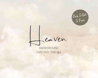 Sky Watercolor Digital Paper: Pastel Background (12x12 JPEG Digital Download)