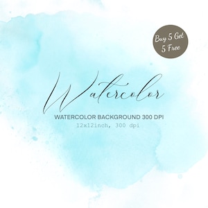 Fondo de acuarela Papel digital Diseño de invitación de boda Fondo de tarjeta de invitación azul 12x12 Papel de álbum de recortes digital
