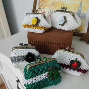 8.5 cm clip-on square mouthpiece handmade purses