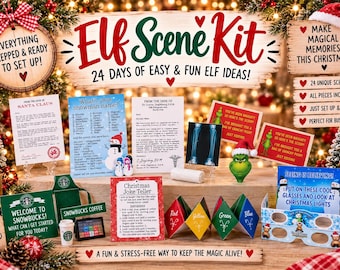 24 Day Elf Kit: Christmas Elf Prank Activity Pack
