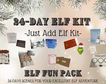 24 Day Elf Kit: Christmas Elf Prank Activity Pack