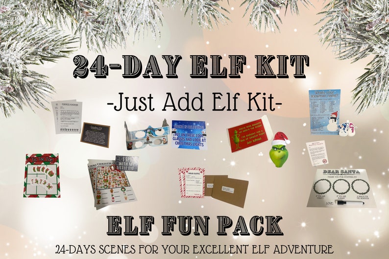 24 Day Elf Kit Elf Complete Kit Just Add Elf Elf Fun Pack 2024 image 1