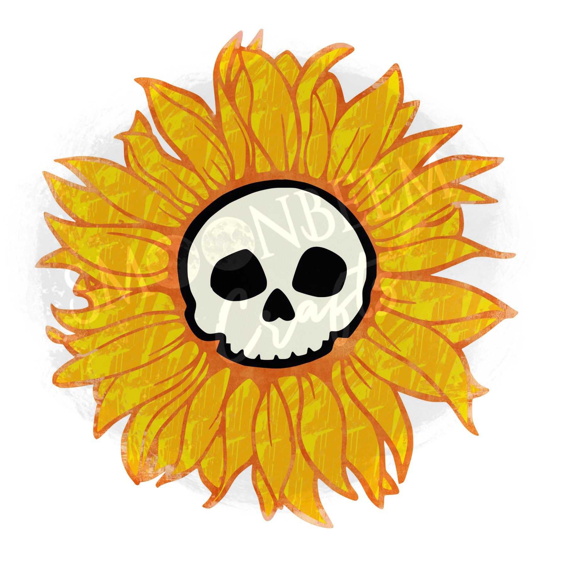 Skull Sunflower SVG PNG JPG Fichier de téléchargement | Etsy