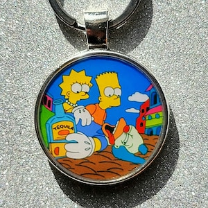 Krusy the Clown Bart Lisa in Mexico Kamp Krusty Keychain Pendant