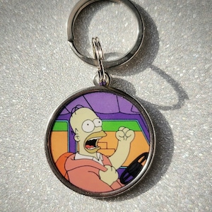 Duff Gardens Hurrah! Homer Simpson Keychain Pendant