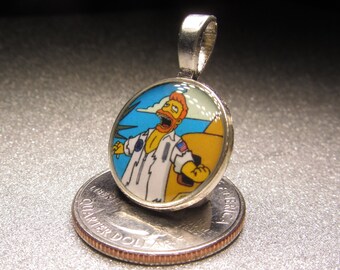Troy McClure Planet of the Apes the Musical Simpsons Necklace Pendant